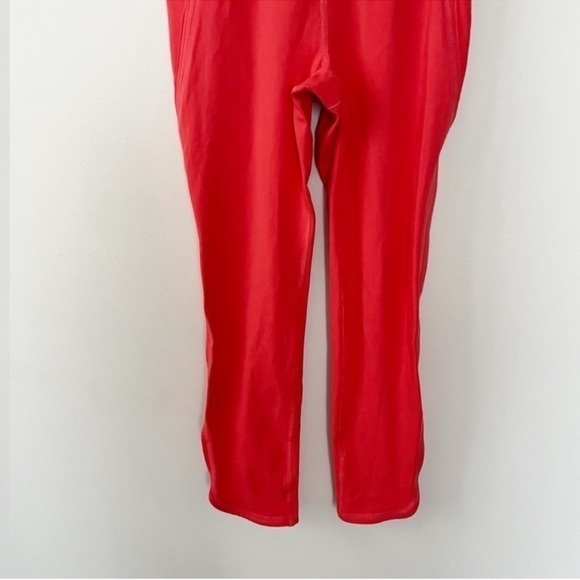 Free People Leggings Womens Activewear Neon Pink Cut Out Side Size Small Cropped - Picture 2 of 11